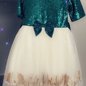 Emeral green dress